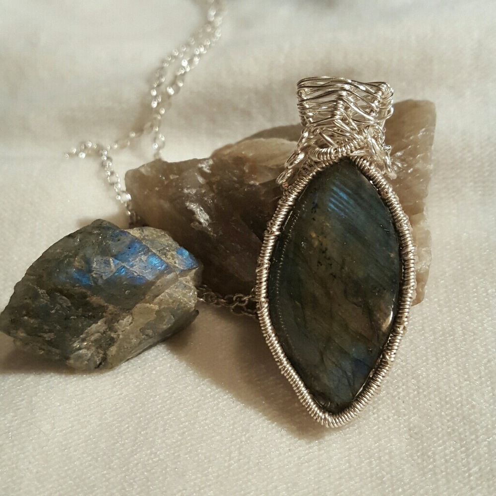 Healing Stones and Crystals,,,Hand weaved by Me